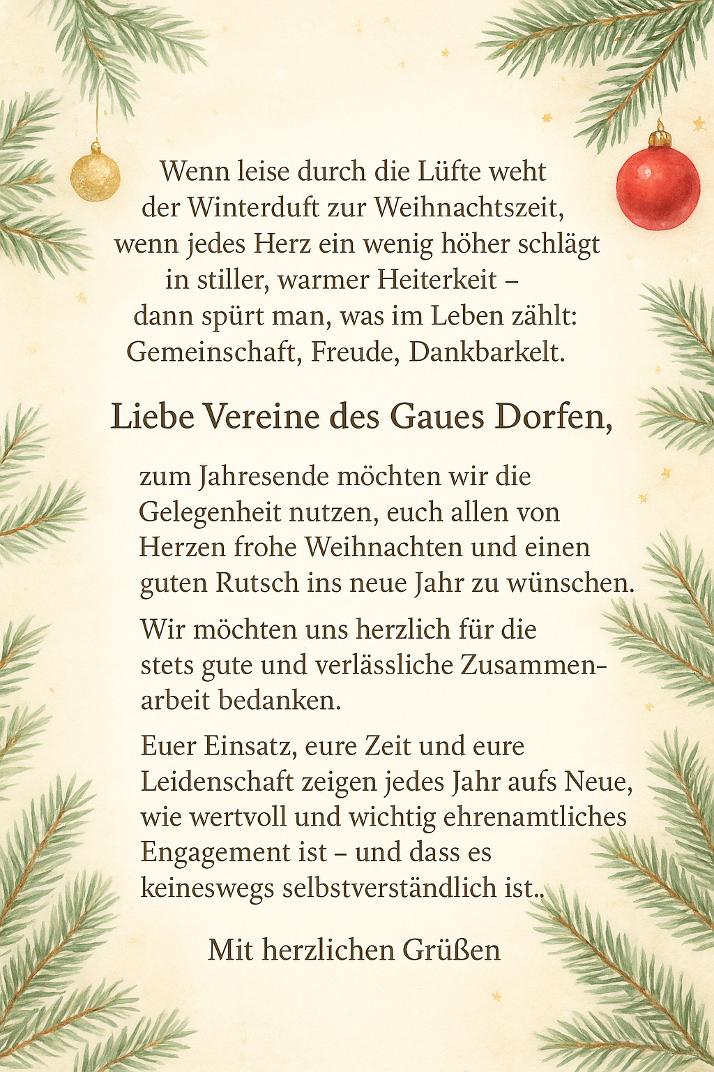 Weihnachtsgruß 2025